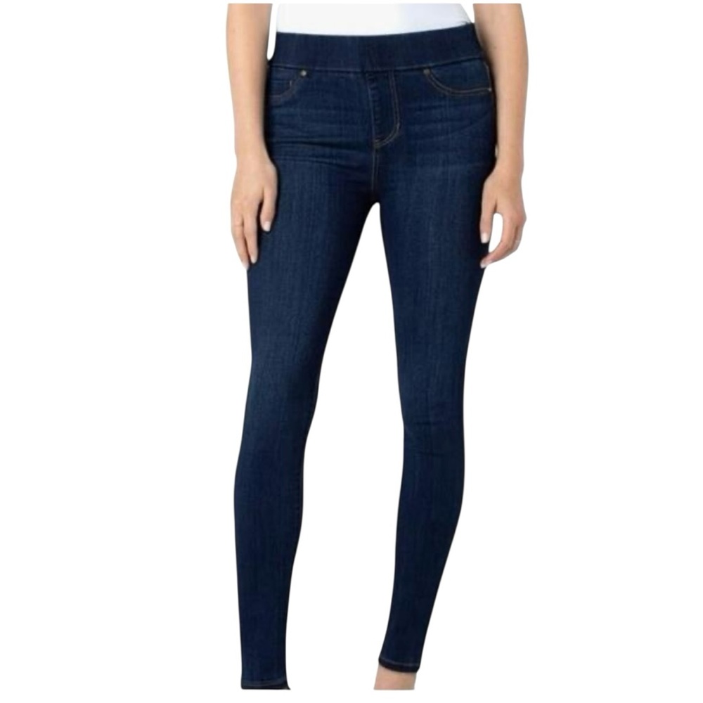 Liverpool The Skinny Dark Wash High Rise Pull-On Jeans Size 10 - Picture 2 of 10